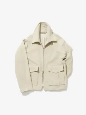 Beige Moleskin Flight Jacket